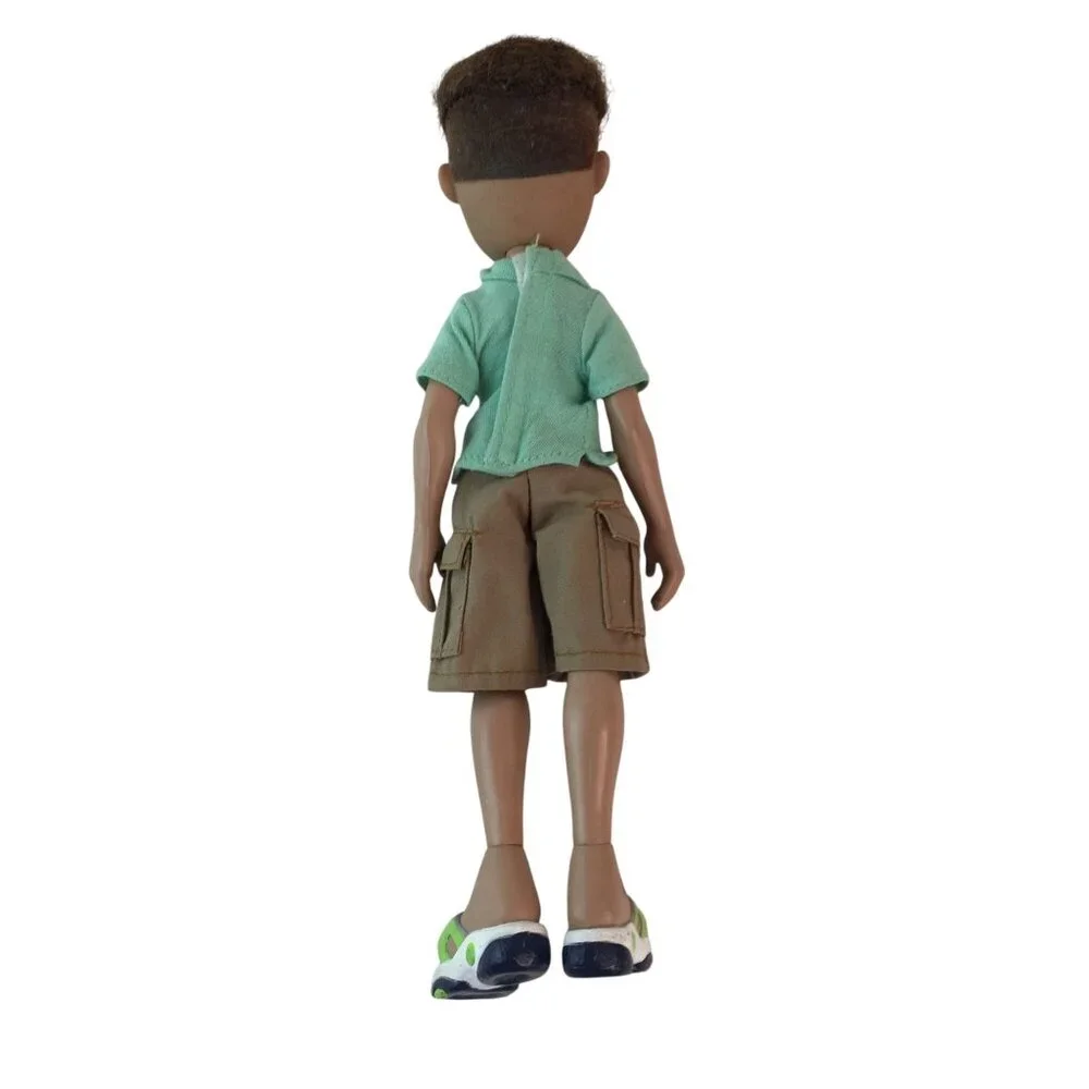 Vintage MGA Bratz Boyz Dylan Doll Blue Shirt Khaki‎ Shorts Sandals Shoes 2001
